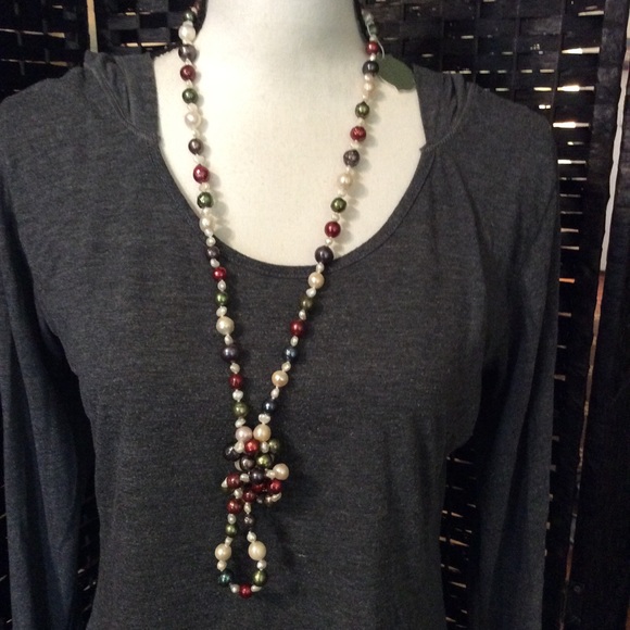 New IRIS & LILY Multicolor Pearl NECKLACE 46” Long main image 3
